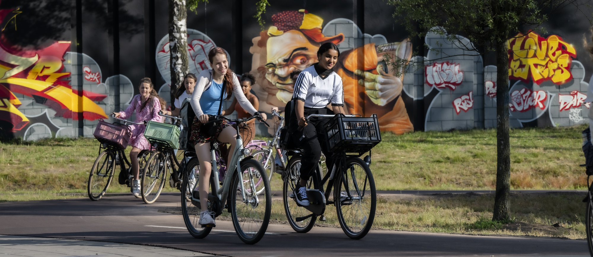 leerlingen Lorentz Casimir Lyceum fiets